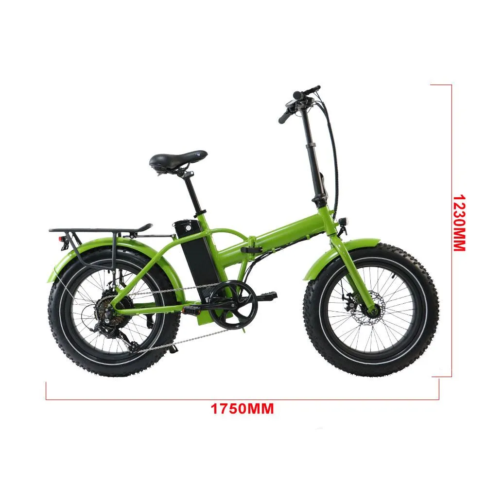 Eunorau 48V 500W 20'' E-FAT-MN Foldable Fat Tire Commuter Electric Bike