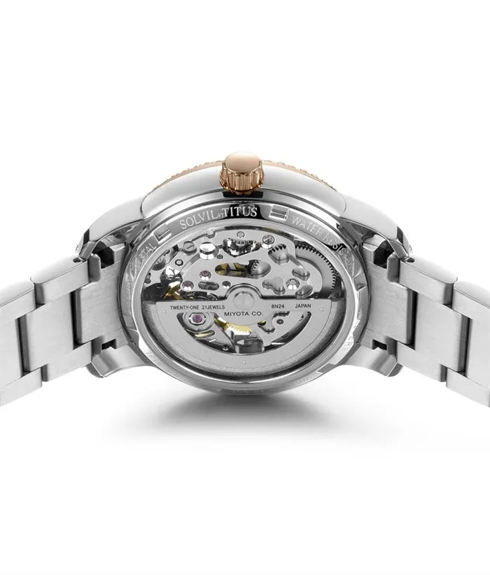 Exquisite 3 Hands Mechanical Stainless Steel Women Watch W06-03233-001