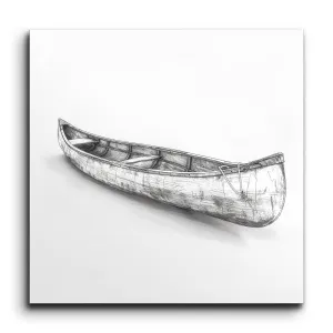 Exquisite Canoe Sketch: A Masterful Pencil Artwork