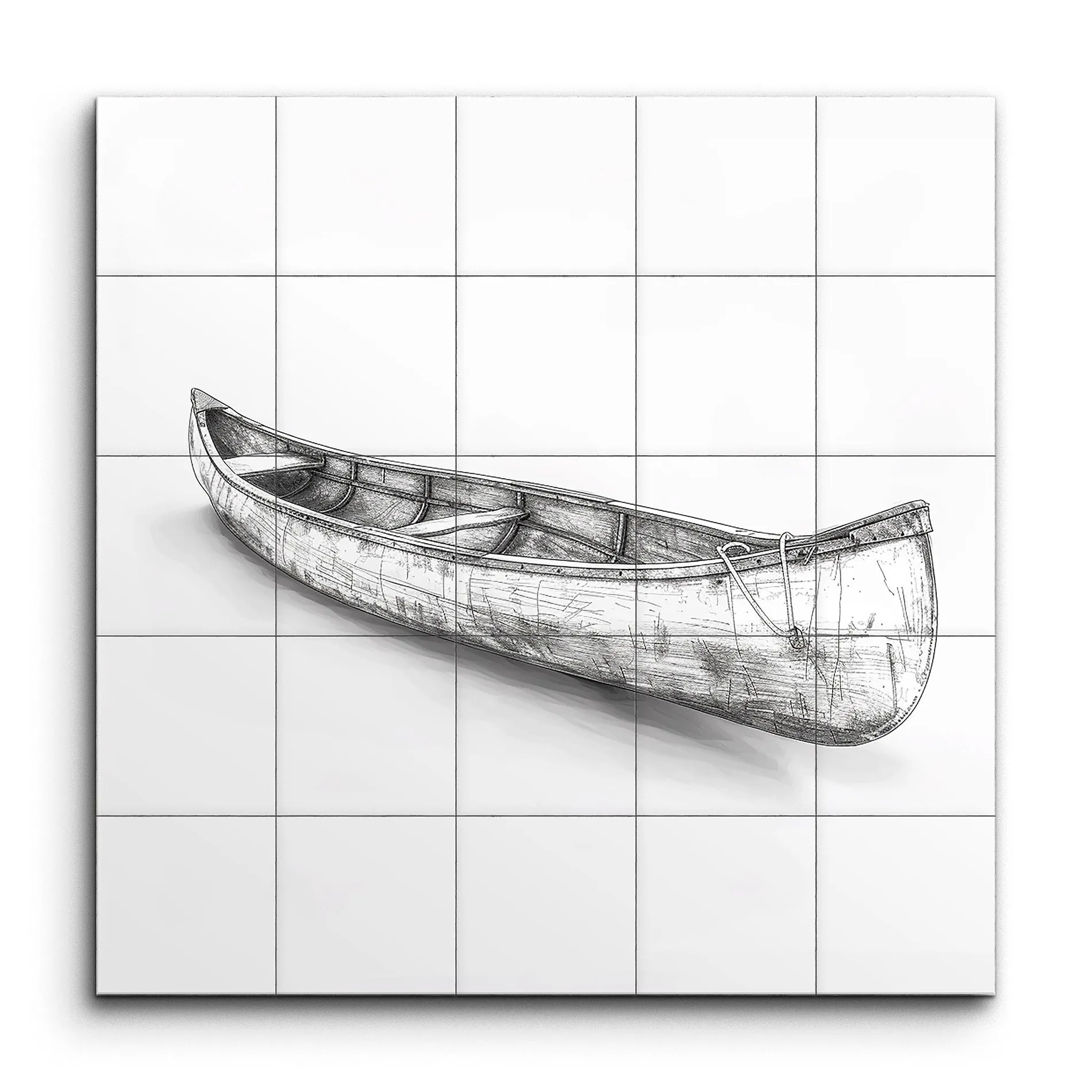 Exquisite Canoe Sketch: A Masterful Pencil Artwork