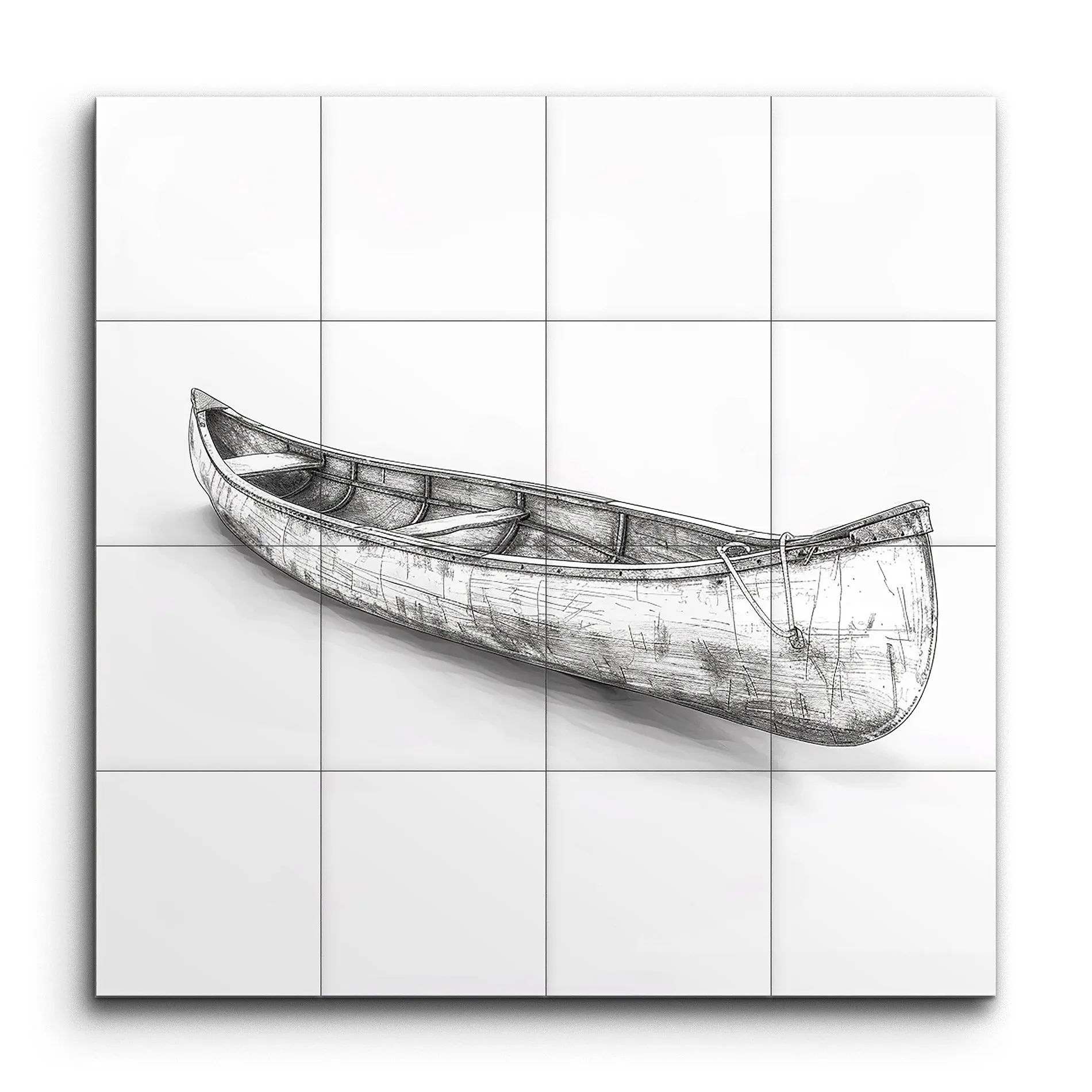 Exquisite Canoe Sketch: A Masterful Pencil Artwork