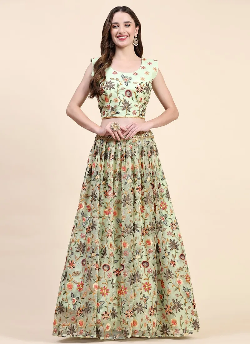 Exquisite Designer Lehenga with Hand-Embroidered Blouse