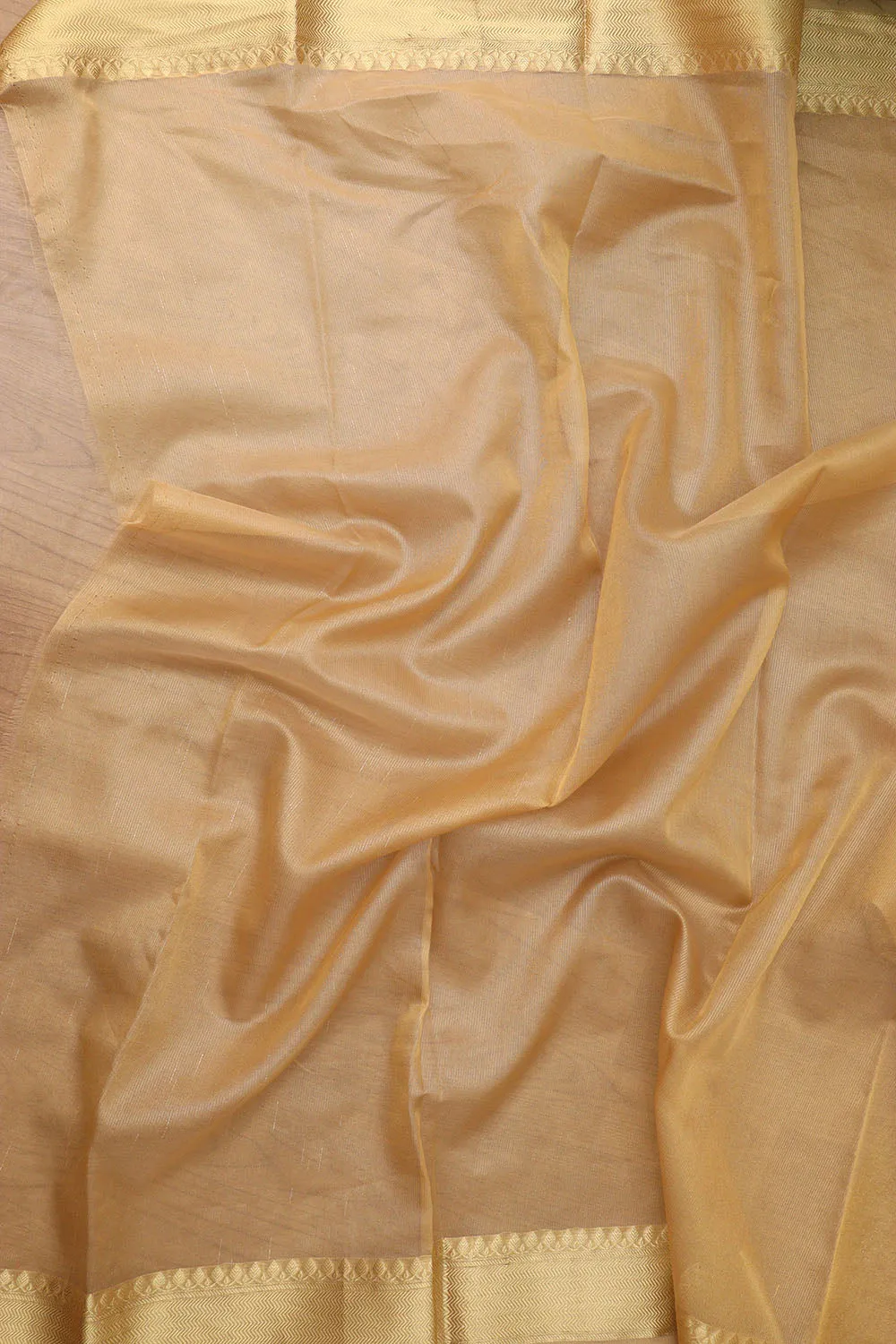Exquisite Golden Banarasi Tissue Saree - Timeless Elegance