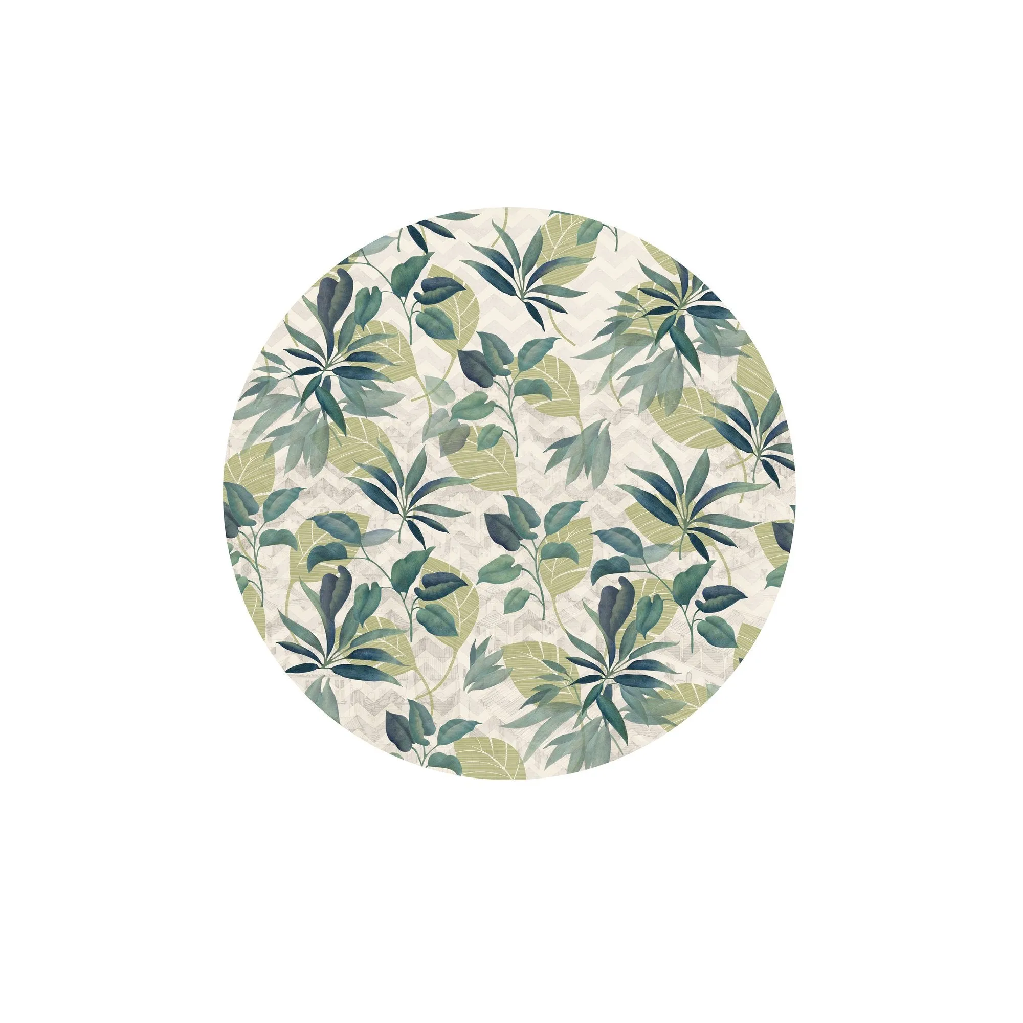 Exquisite Greens Circle Wallpaper (Self-Adhesive)