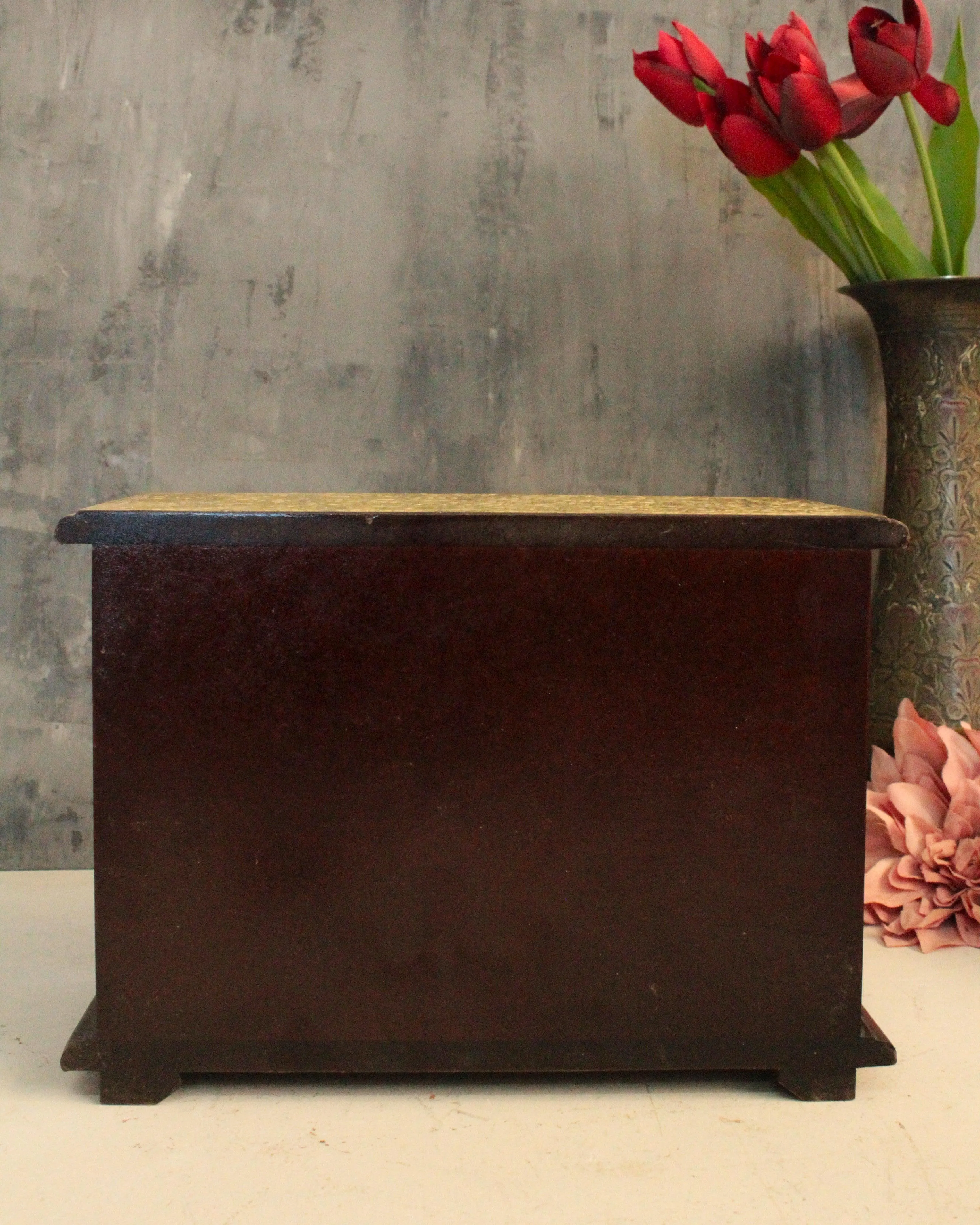 Exquisite Handcrafted 6-Drawer Box with Brass Fittings