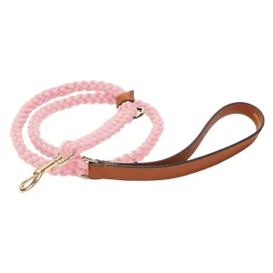 Exquisite Leather Dog Leash - Pink