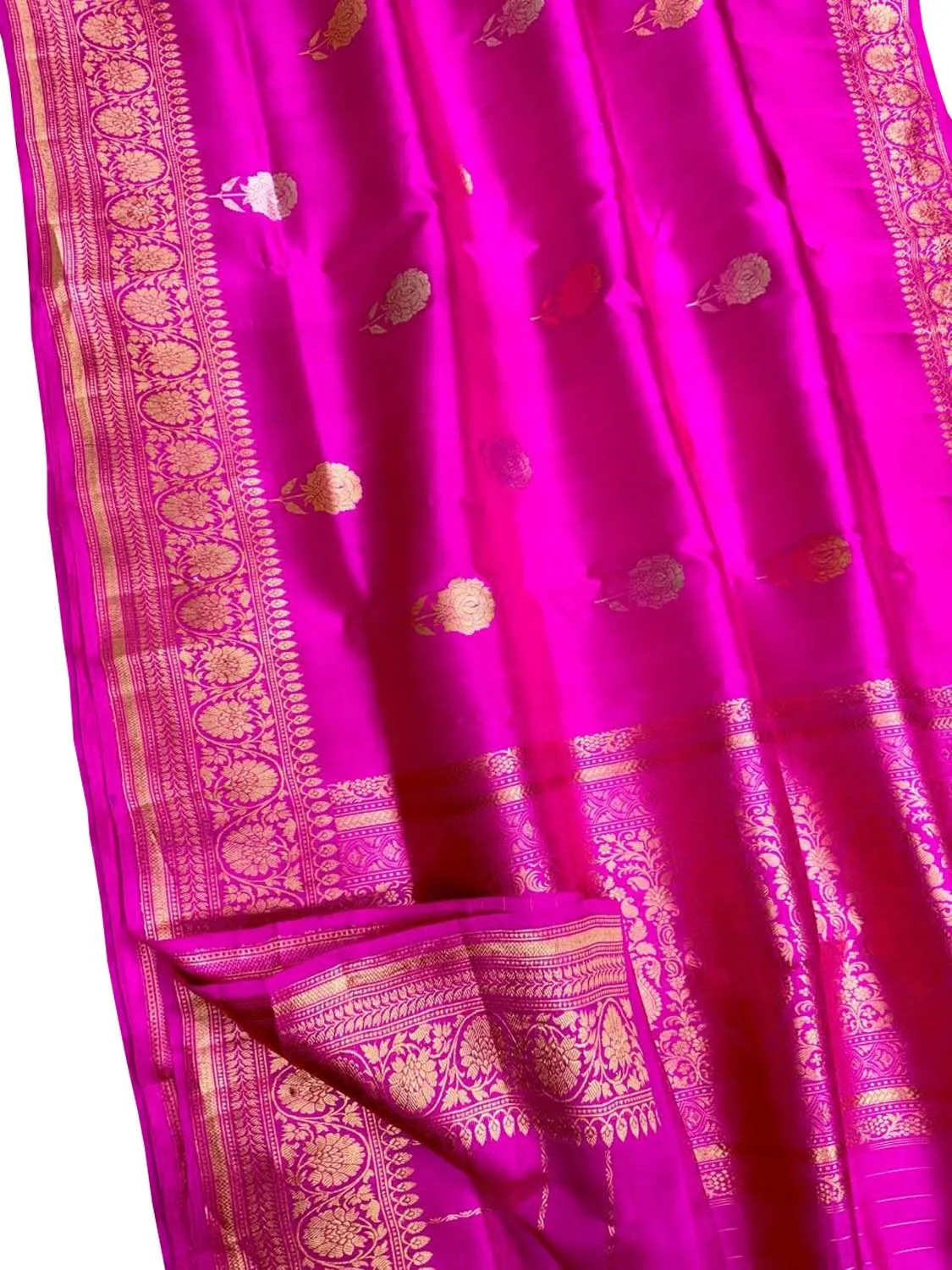 Exquisite Pink Banarasi Silk Saree - Handloom Beauty