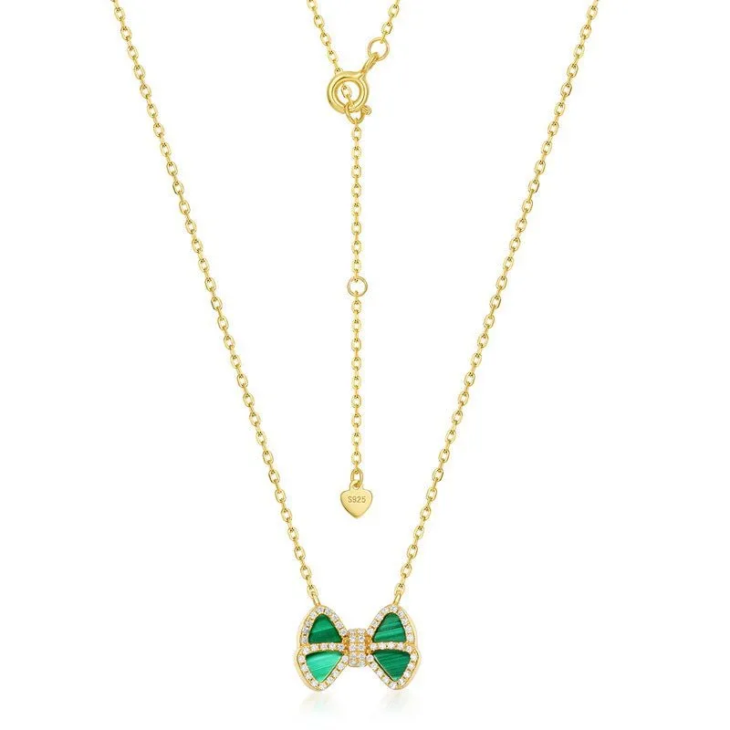Exquisite Tiny Bow Choker In 10K Vermeil