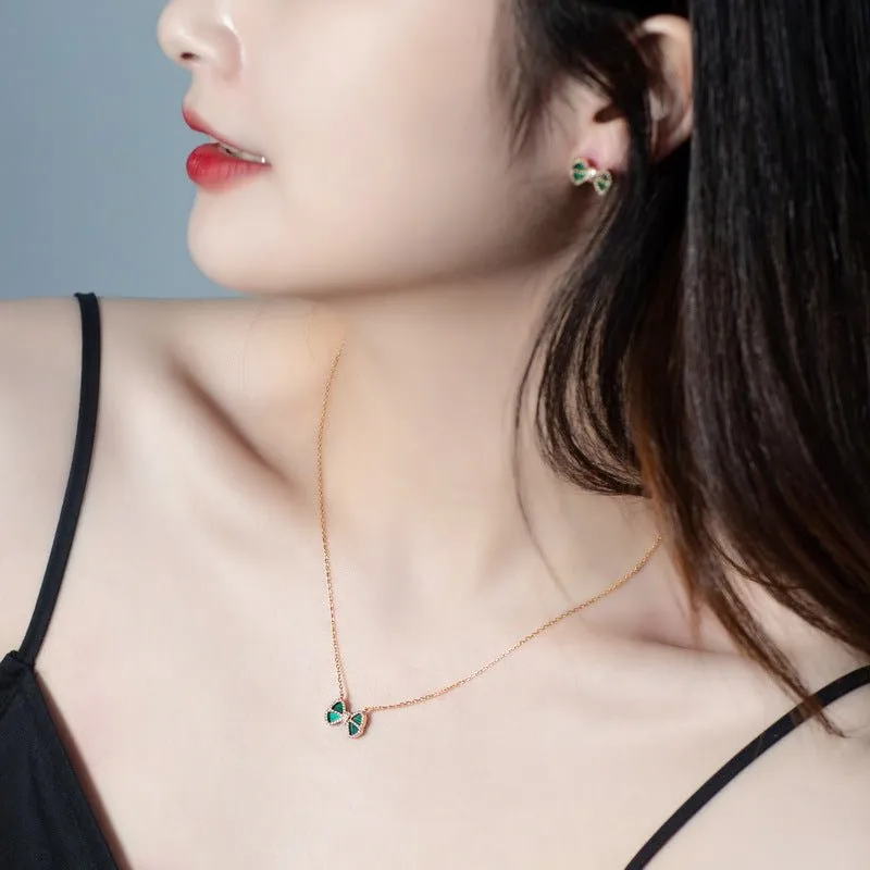 Exquisite Tiny Bow Choker In 10K Vermeil