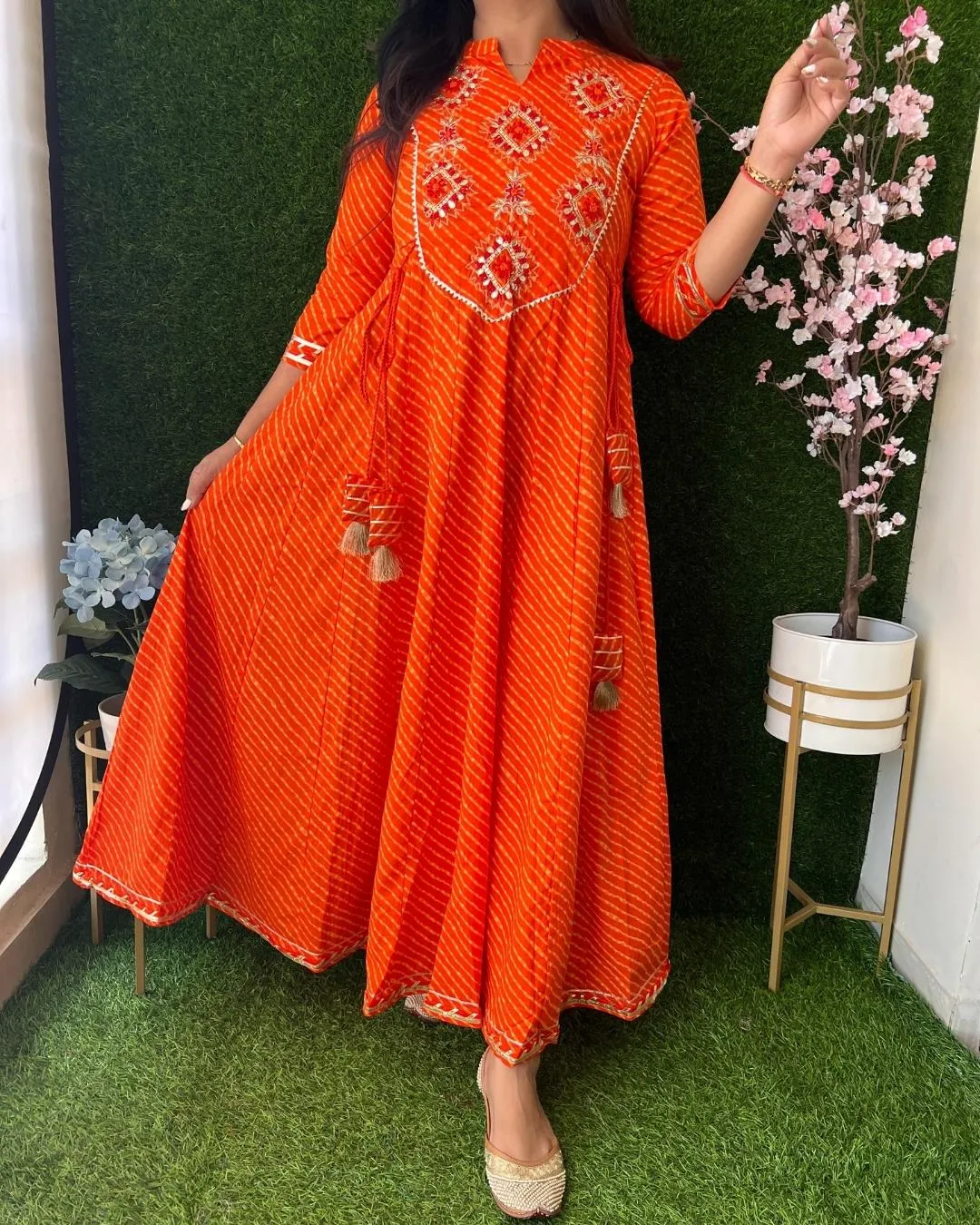 Fiza Leheriya Cotton Long Dress