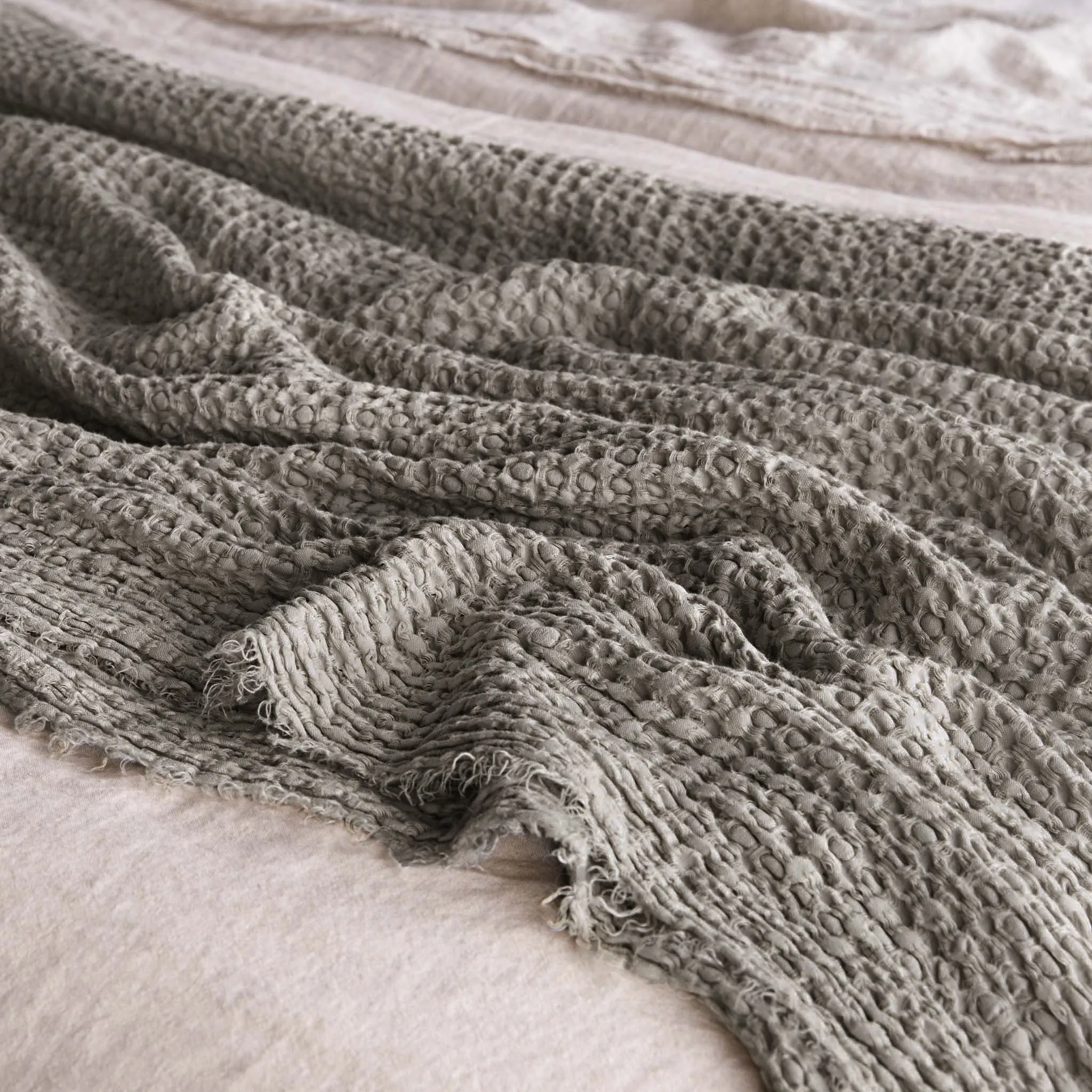 Flocca Linen Blanket - Elk
