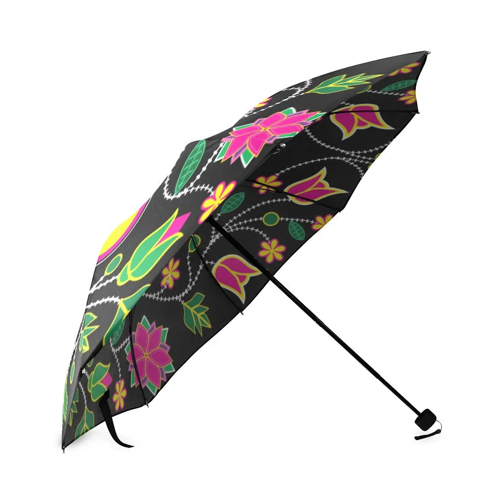 Floral Bearpaw Sunset and Yellow Foldable Umbrella