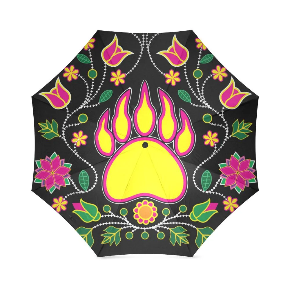 Floral Bearpaw Sunset and Yellow Foldable Umbrella