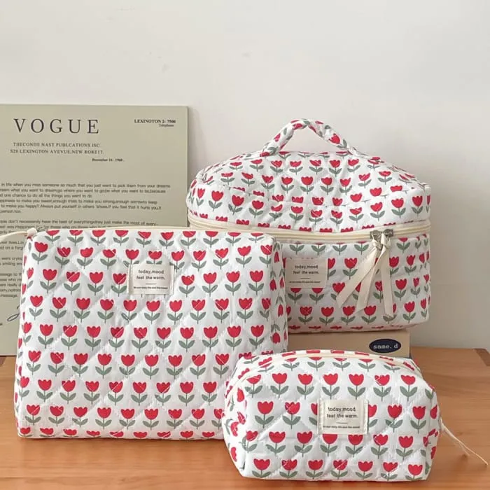 Floral Fabric Makeup Bag / Clutch (Various Designs)