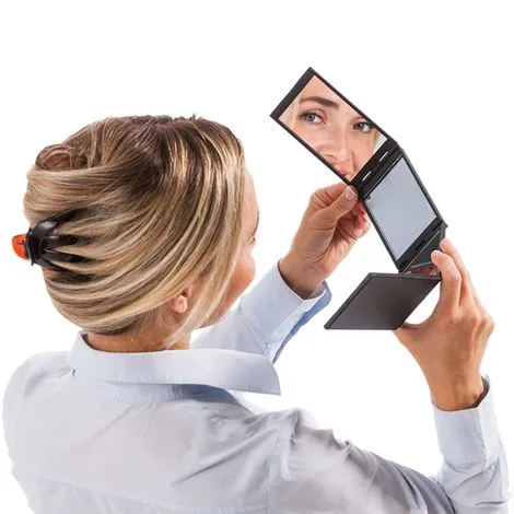 Foldable 4 Sided Cosmetic Mirror