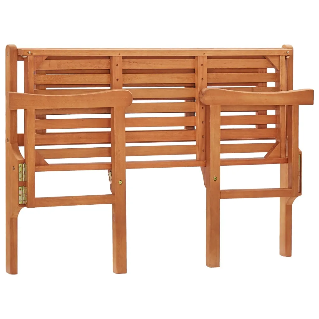 Foldable Patio Bench 47.2" Solid Wood Eucalyptus