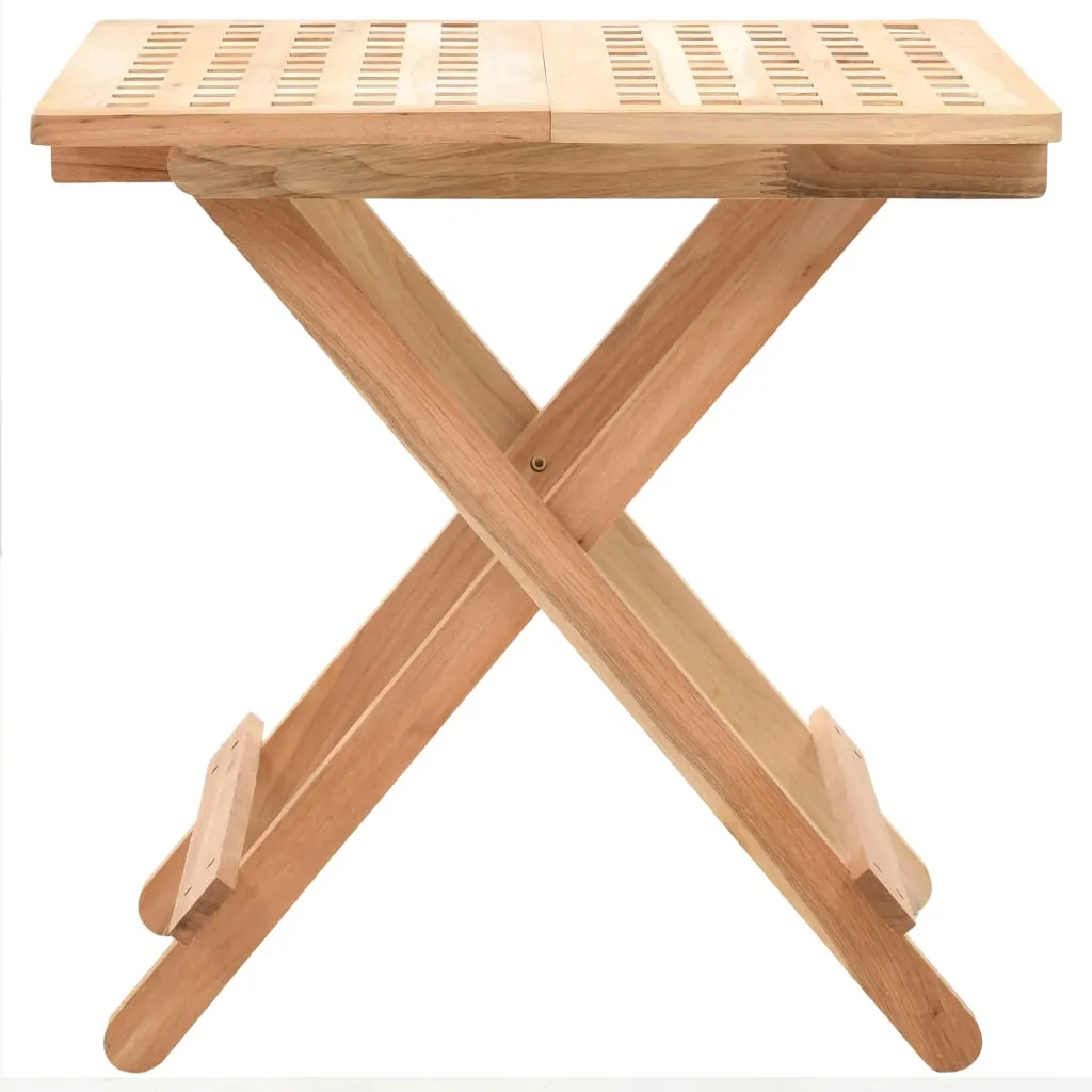 Foldable Side Table Solid Walnut Wood 19.7"x19.7"x19.3"