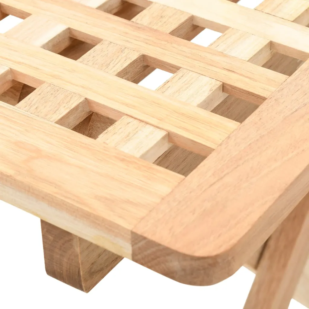 Foldable Side Table Solid Walnut Wood 19.7"x19.7"x19.3"