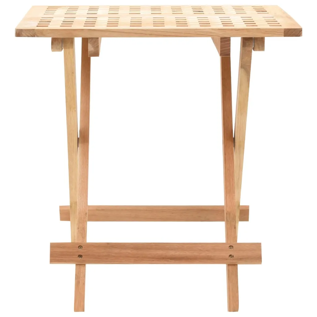 Foldable Side Table Solid Walnut Wood 19.7"x19.7"x19.3"