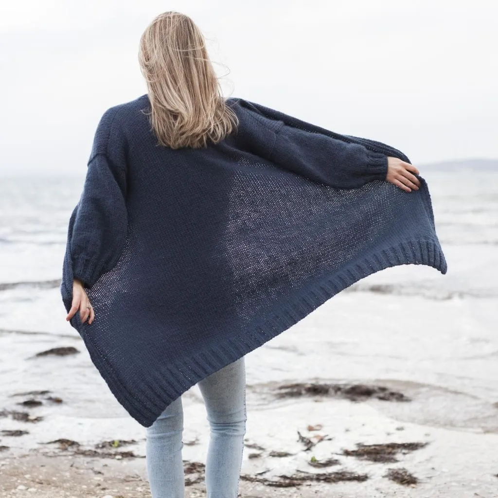 Fran Longline Cardigan, The Woven Knitting Pattern