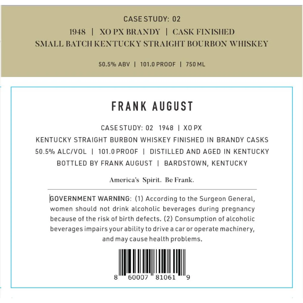 Frank August Bourbon Case Study: 02