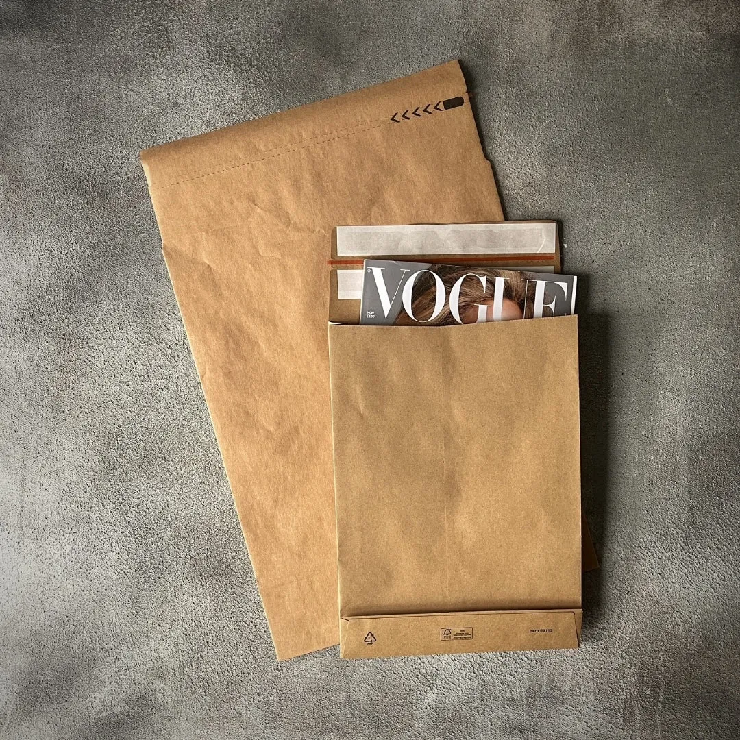 FSC® Brown Kraft Paper Mailing Bags - 250x50x350mm