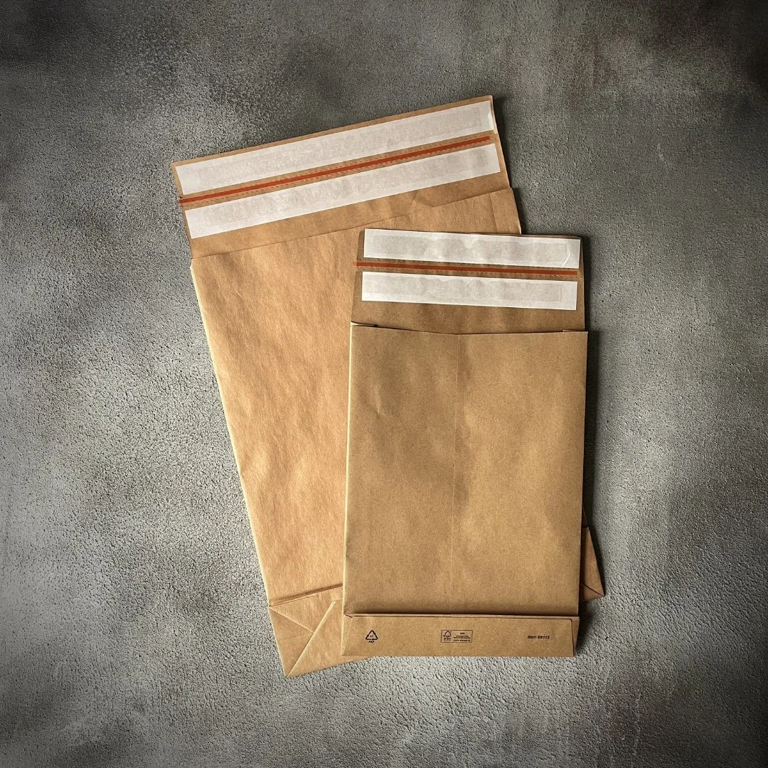 FSC® Brown Kraft Paper Mailing Bags - 250x50x350mm
