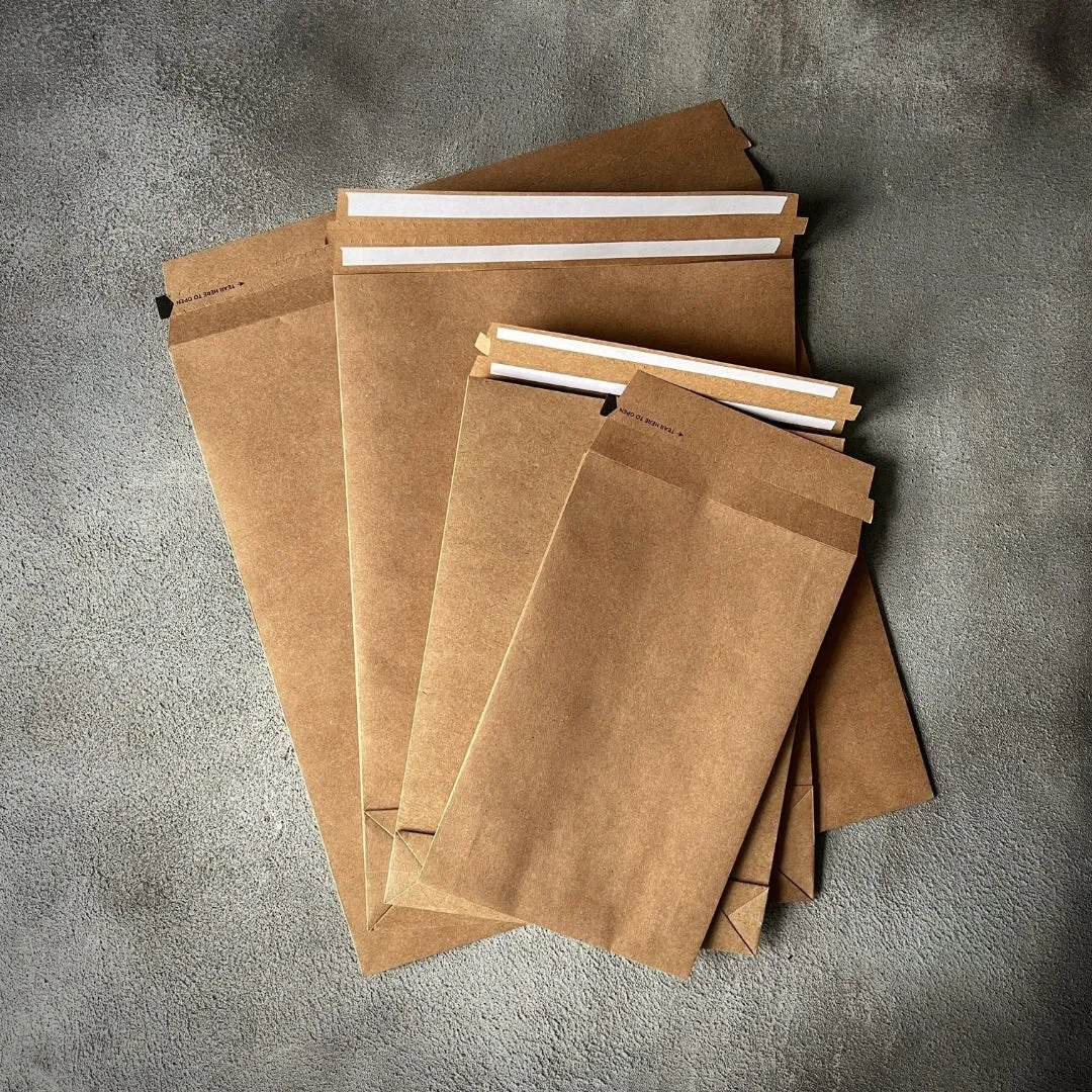 FSC® Brown Kraft Paper Mailing Bags - 250x50x350mm