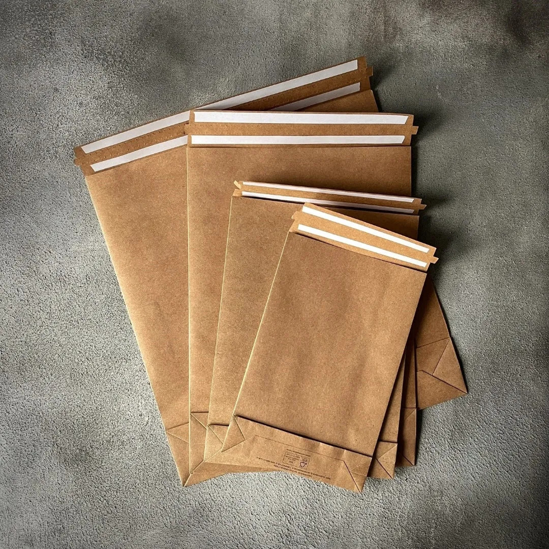 FSC® Brown Kraft Paper Mailing Bags - 250x50x350mm