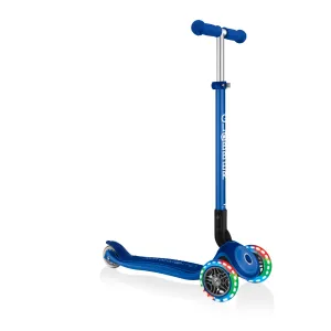 Globber Primo Foldable Plus Lights - Navy Blue (3y - 9y)