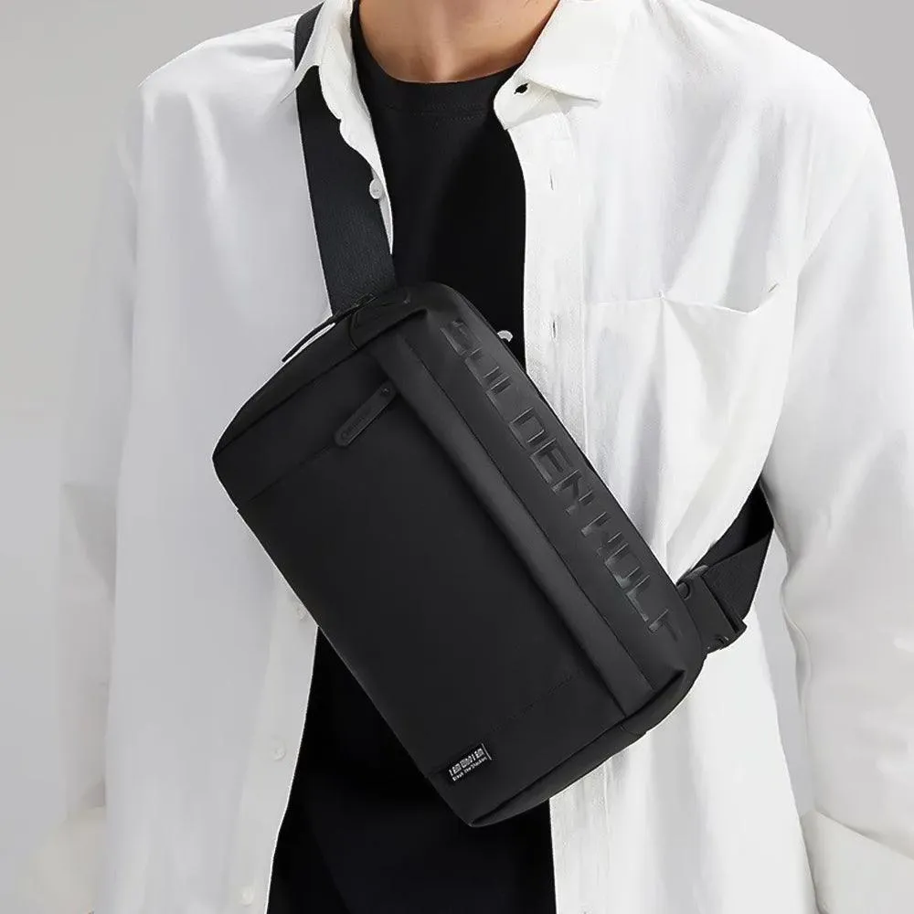 Golden Wolf GXB00129 Crossbody Bag - Black