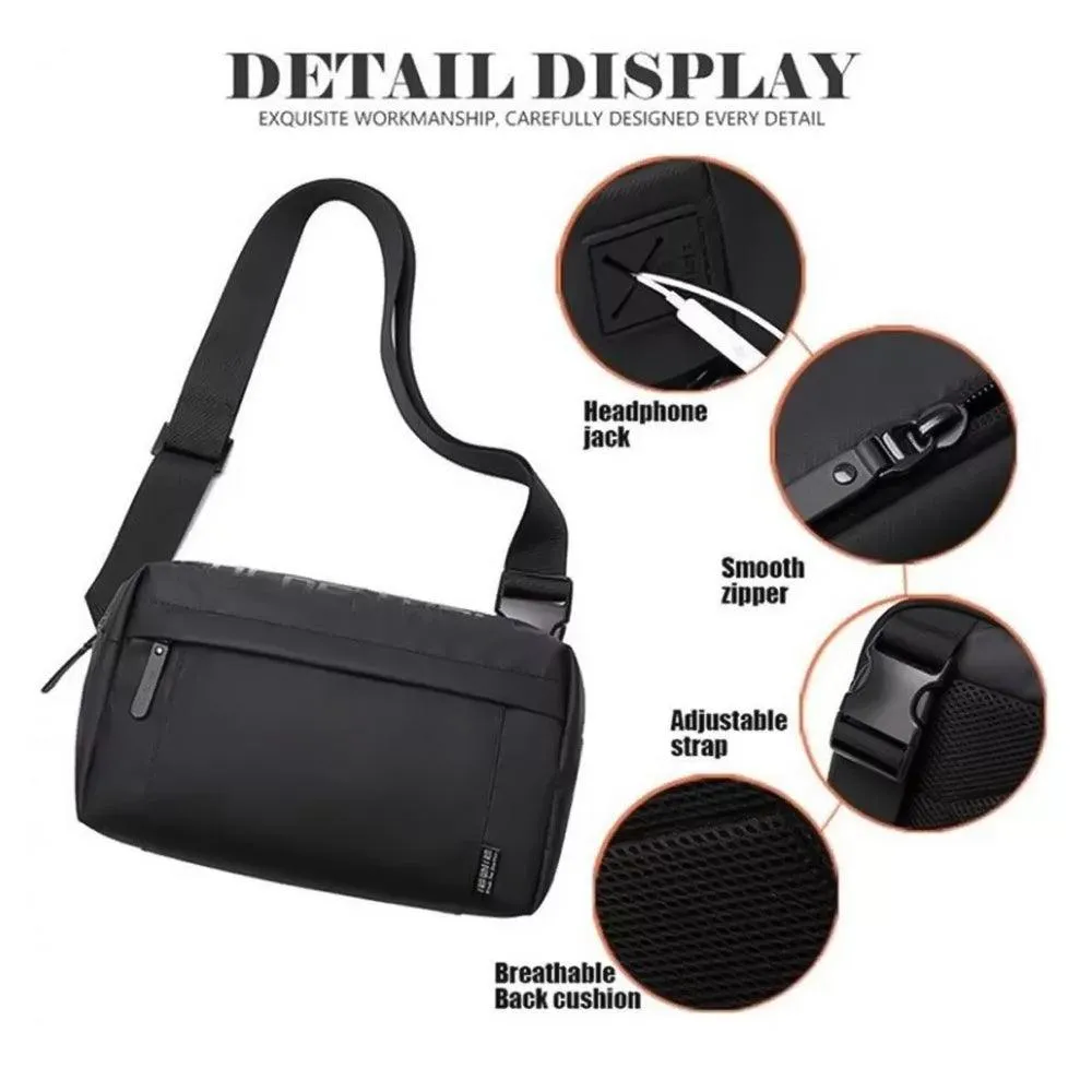 Golden Wolf GXB00129 Crossbody Bag - Black