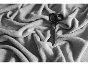 GREY - Pure Cotton Thick LUXURY TOWELLING Fabric 400 gsm
