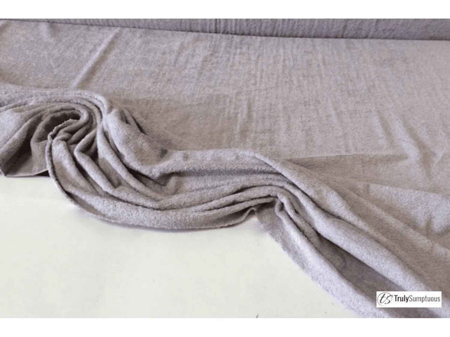 GREY - Pure Cotton Thick LUXURY TOWELLING Fabric 400 gsm