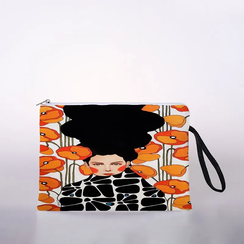 Halloween pattern cosmetic bag ladies mini cosmetic bag storage bag travel storage bag handbag