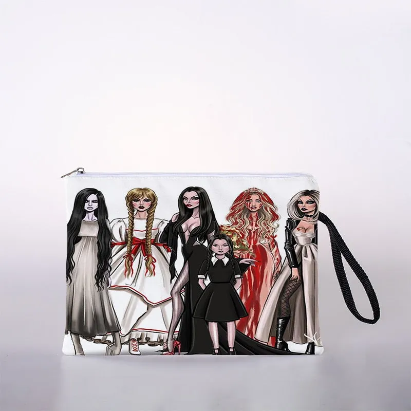 Halloween pattern cosmetic bag ladies mini cosmetic bag storage bag travel storage bag handbag