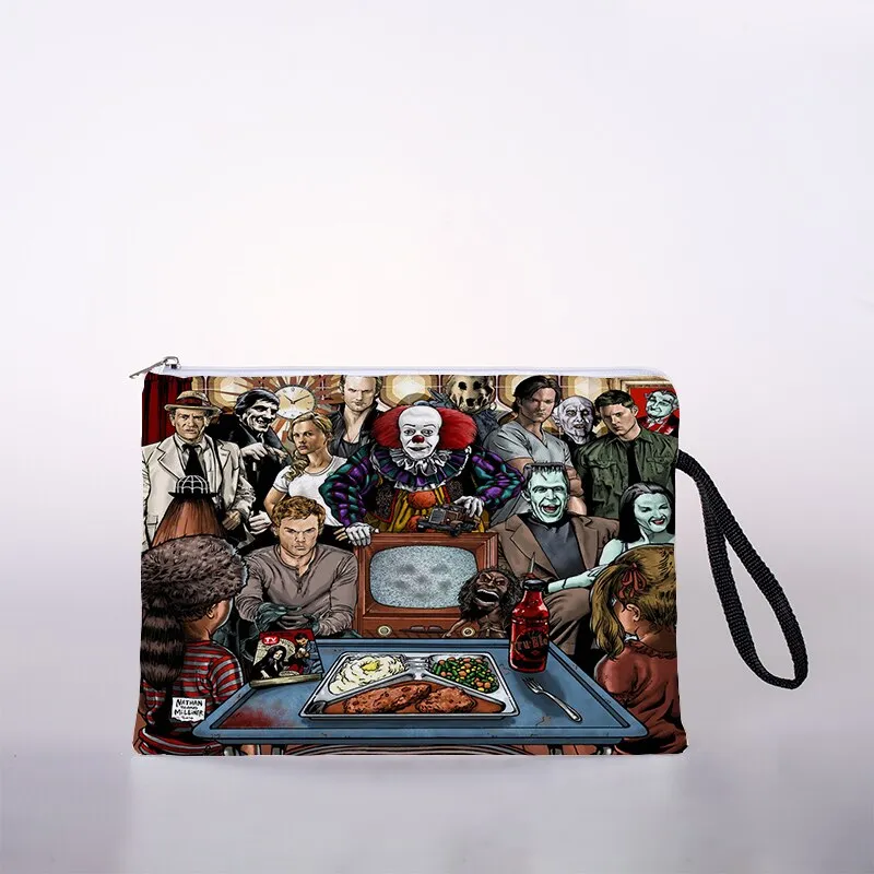 Halloween pattern cosmetic bag ladies mini cosmetic bag storage bag travel storage bag handbag