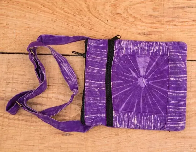 Handmade Purple Cotton Side Bag – Lightweight & Stylish