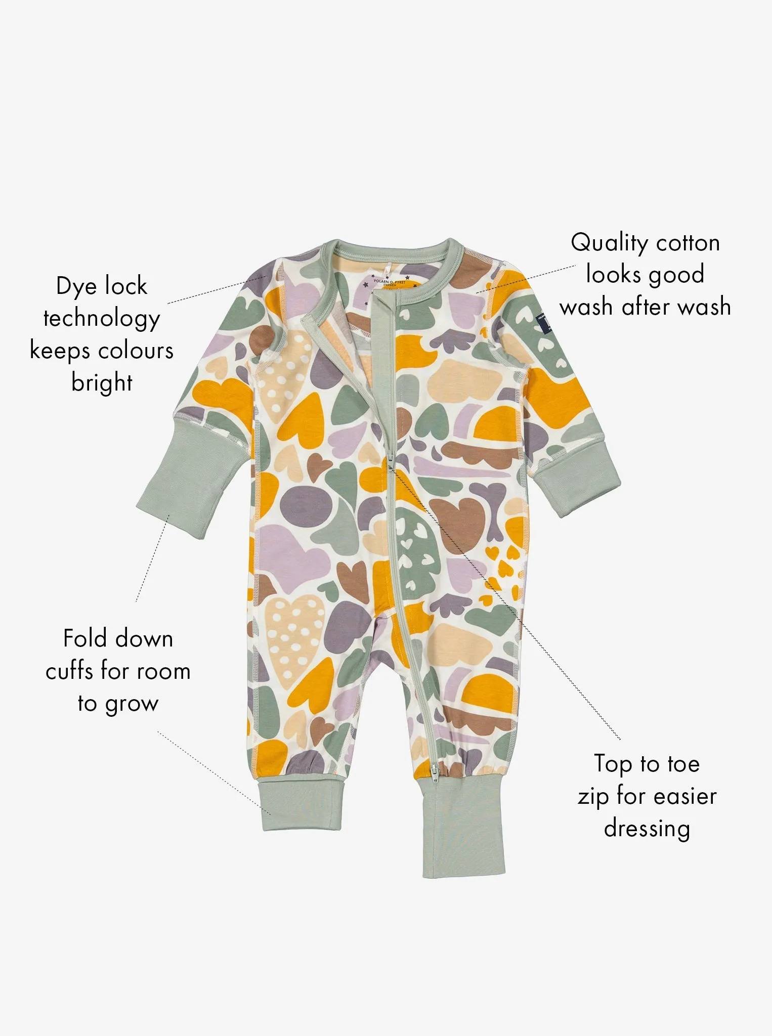 Heart Print Sleepsuit