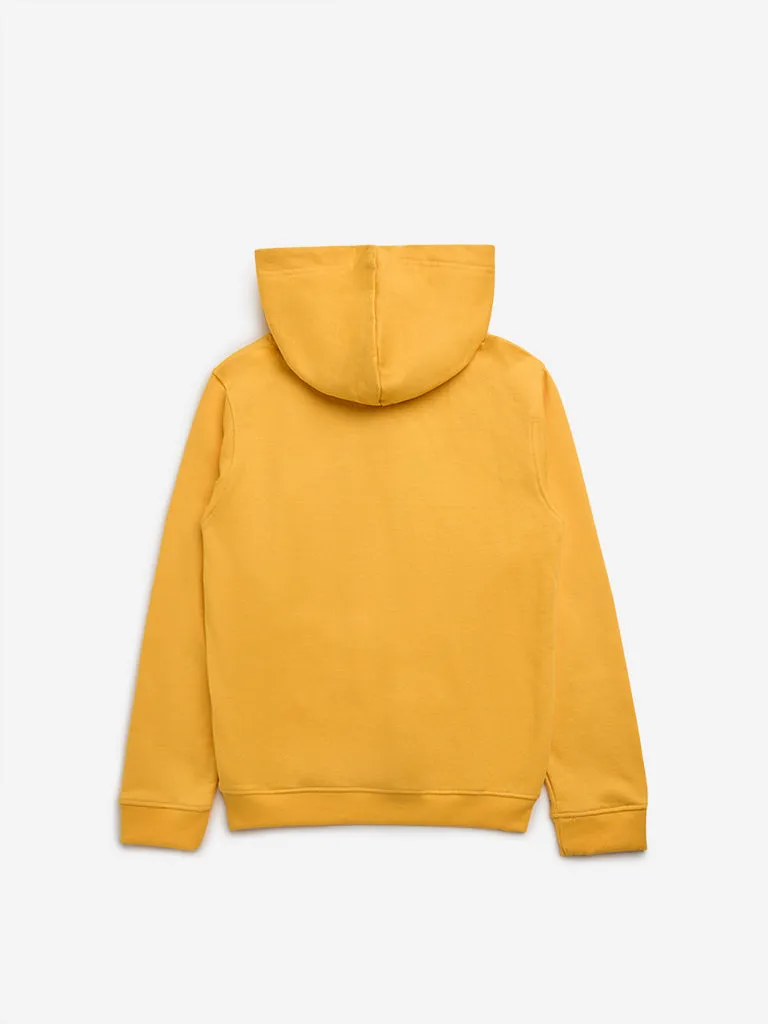 HOP Kids Yellow Text Embossed Hoodie