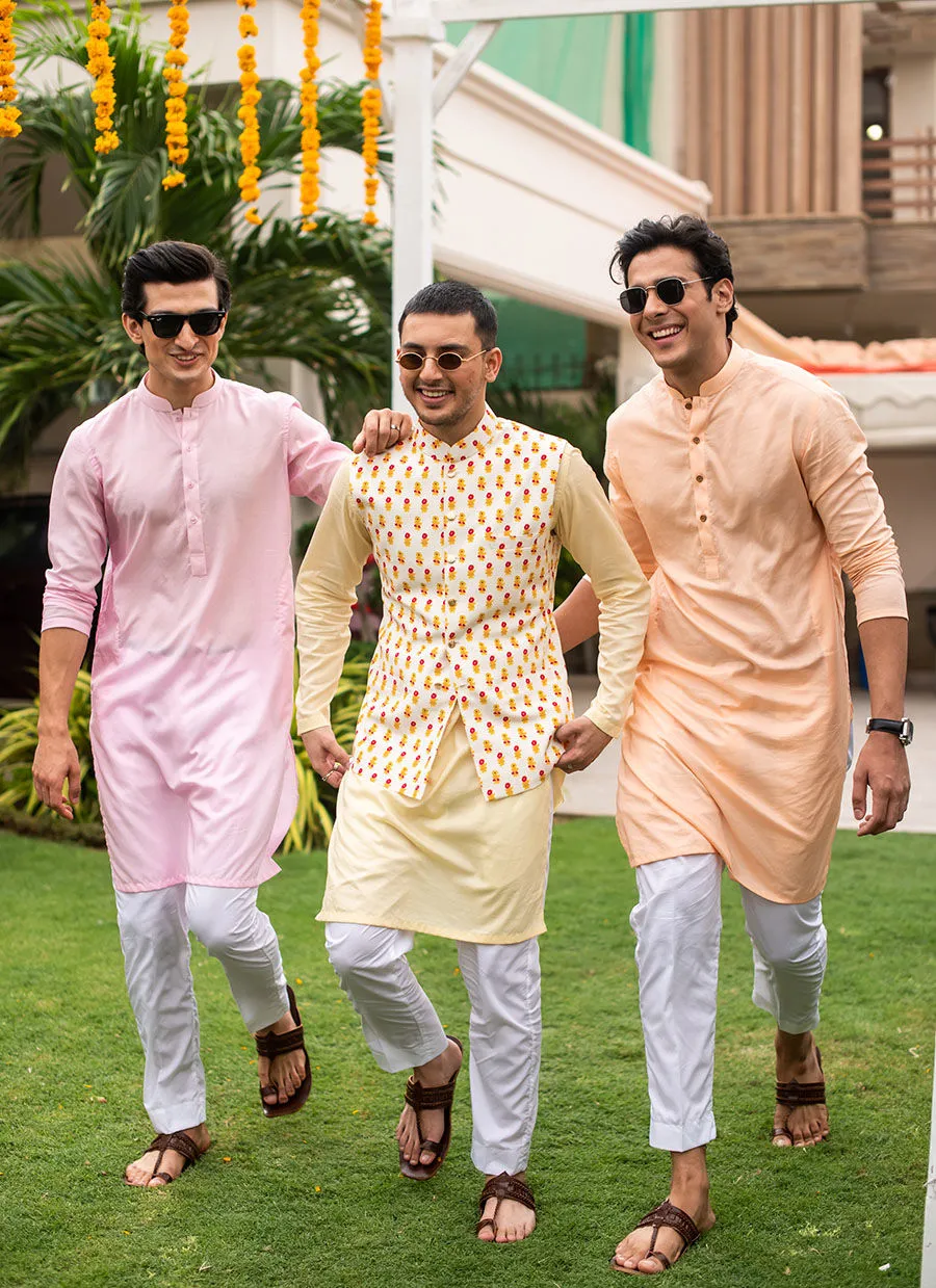 Hussain Coral Kurta and Pajama