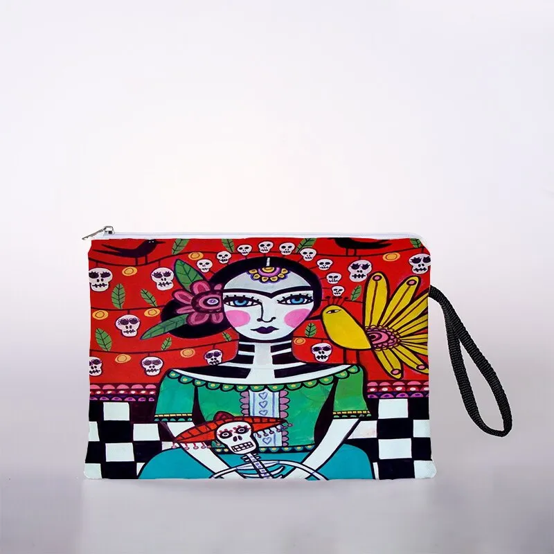 Indian girl cosmetic bag waterproof printing fashionable turtle leaf toilet bag custom travel bag