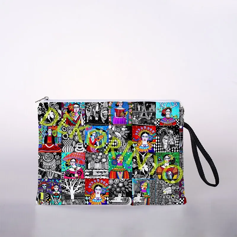 Indian girl cosmetic bag waterproof printing fashionable turtle leaf toilet bag custom travel bag
