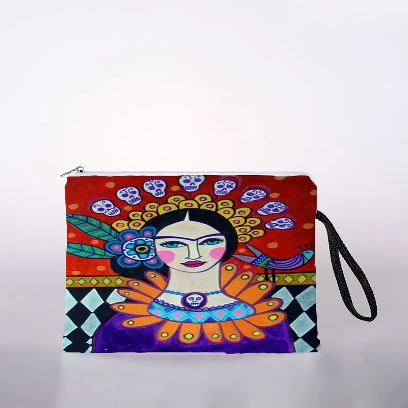 Indian girl cosmetic bag waterproof printing fashionable turtle leaf toilet bag custom travel bag