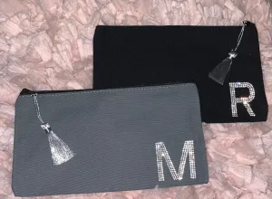 Initial Canvas Cosmetics Bag - Small