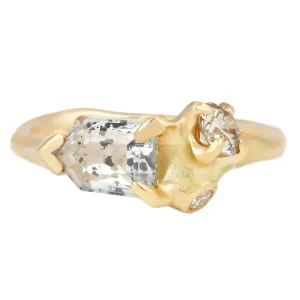 Ink Blot Diamond Cluster Ring