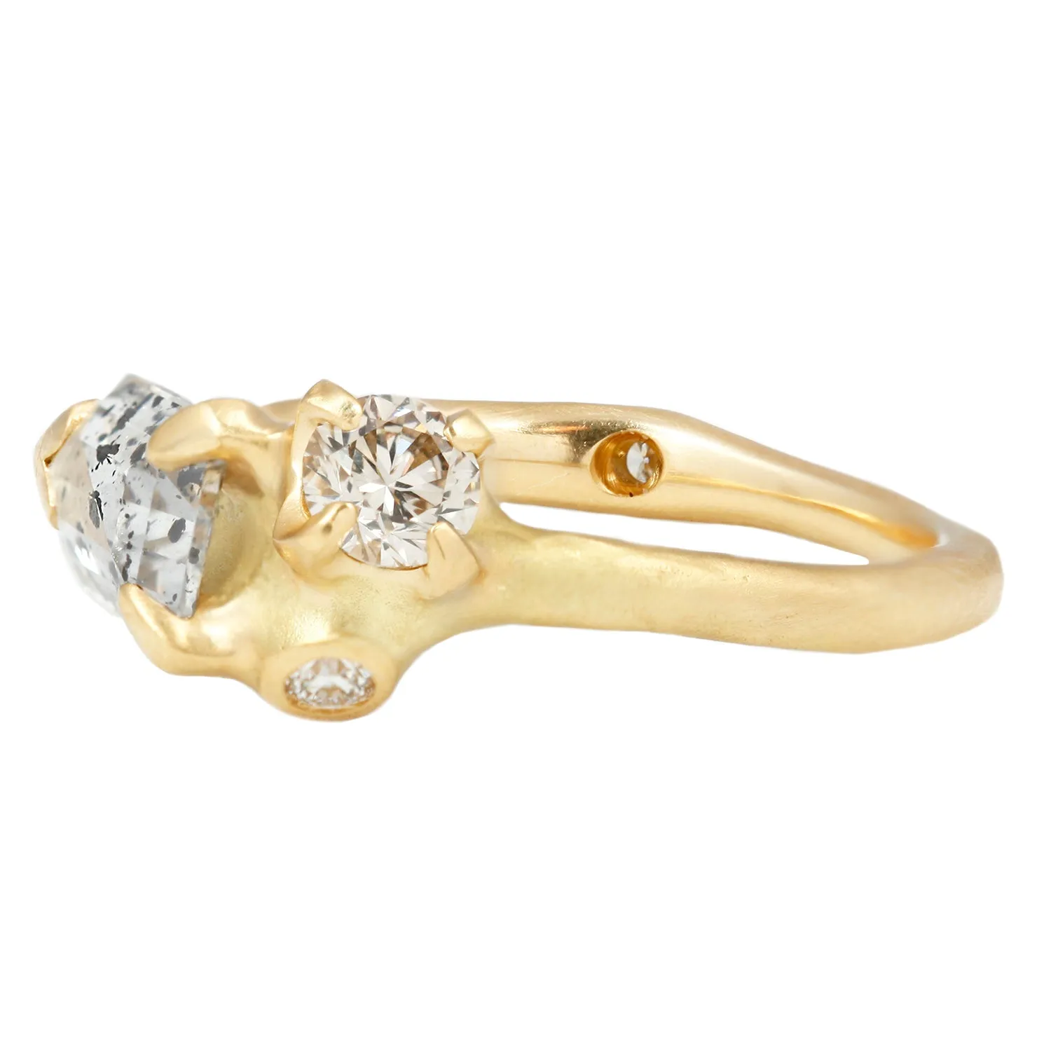 Ink Blot Diamond Cluster Ring