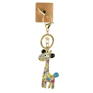 iOrigin Ring Grip/ Kick Stand   Acrylic Diamond Studded Giraffe Key Chain Charm for Mobile Phones & Tablets