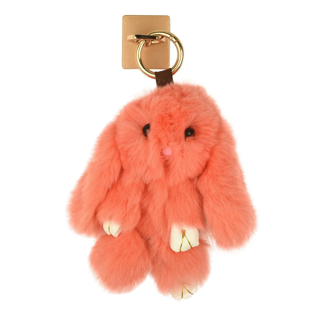 iOrigin Ring Grip/ Kick Stand   Furry Plush Bunny Toy Key Chain for Mobile Phones & Tablets