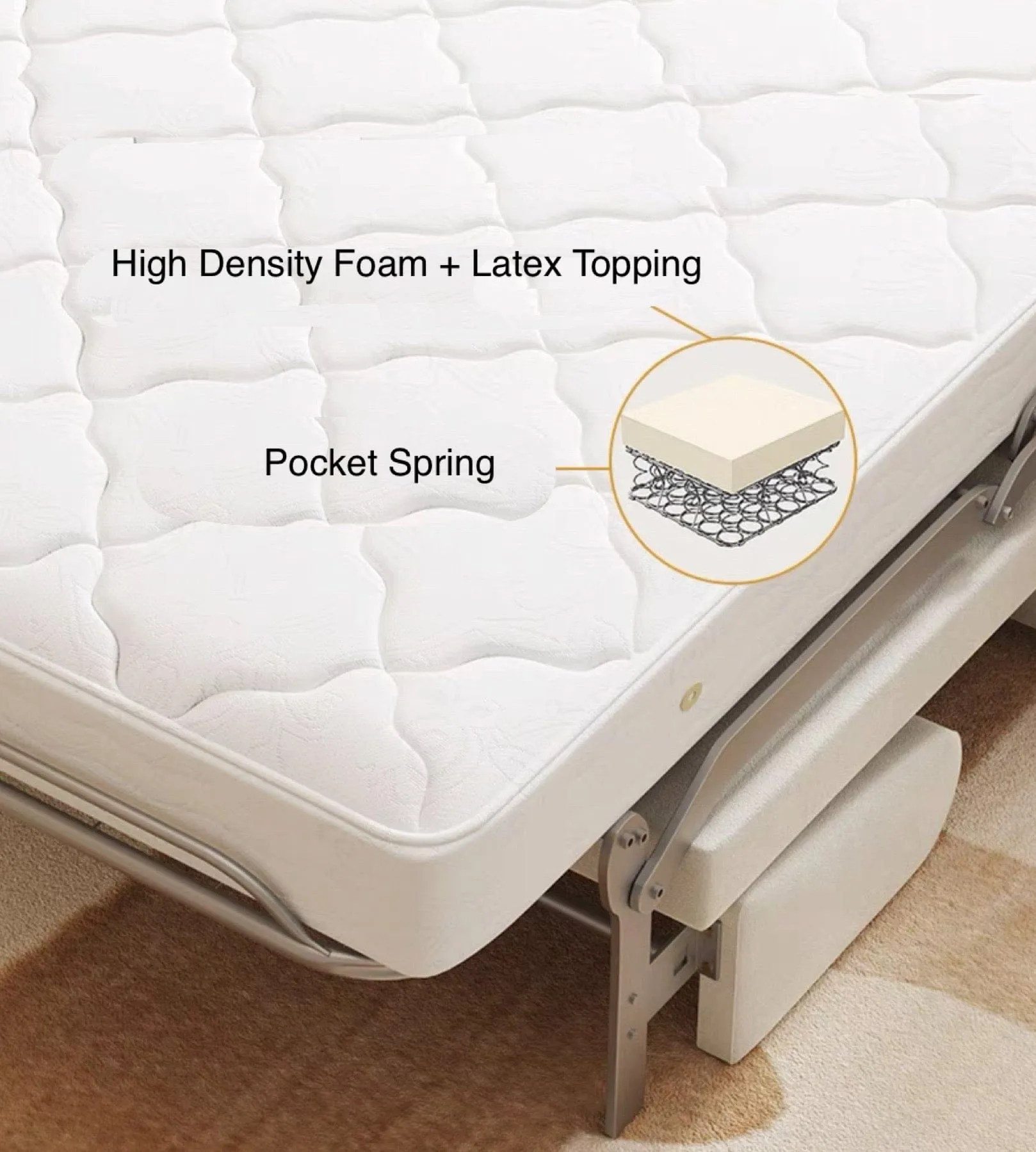 Karen Foldable Sofa Bed with Mattress
